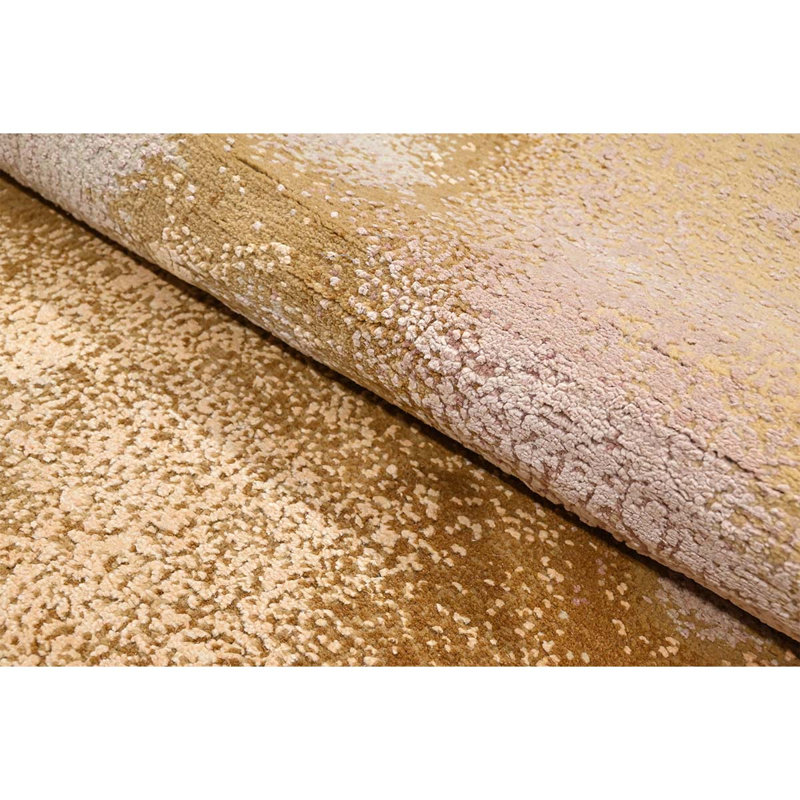 CASKJ2066PIGL Handmade Silk and Wool Area Rug, Rectangle 8' x 10'