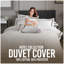 Cotton Blend Solid Colour Duvet Cover with Pillowcases Included-38879037-38879040