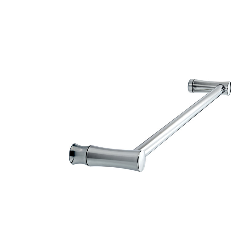 Poignée de porte de douche avec bouton 20 "Émile, Chrome poli