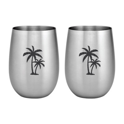 Desdemona 20oz. Stainless Steel Wine Glass Set