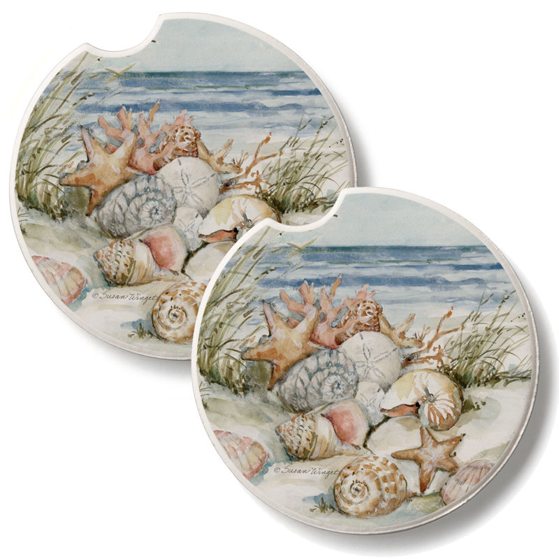 Coaster Sanctuary, ensemble de 2 sous-verres de voiture en pierre absorbants