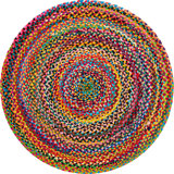 Munford Southwestern Handmade Braided Cotton Area Rug in Multi