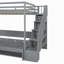 Lit escamotable double sur double avec lève-personne hydraulique et conception de bureau