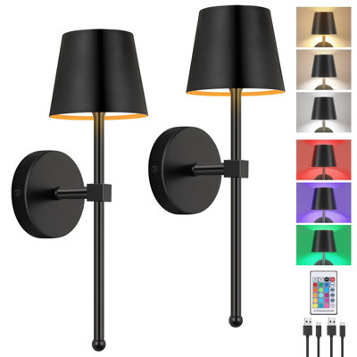 Ensemble de lampes murales rechargeables (2 pièces)
