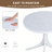 Round Plastic dining Table with sturdy legs