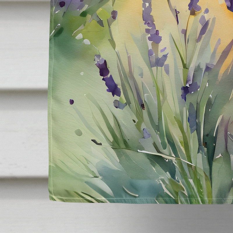 Lavande dans un drapeau de maison aquarelle