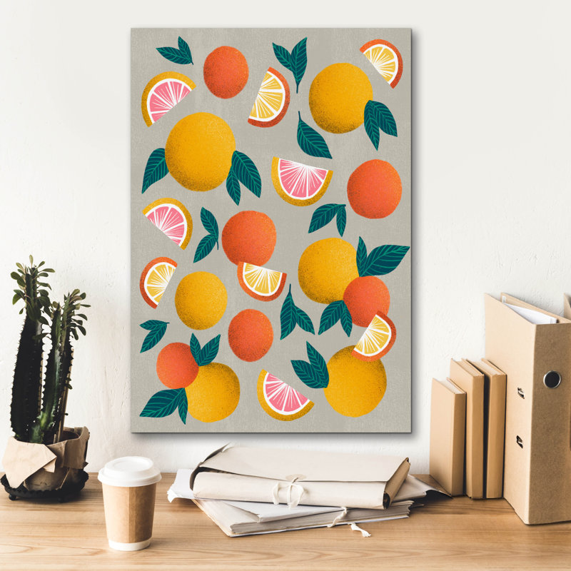Toile épique Graffiti «Citrus» par Elizabeth Caldwell, 18 po x 26 po, H 26 po x l 18 po