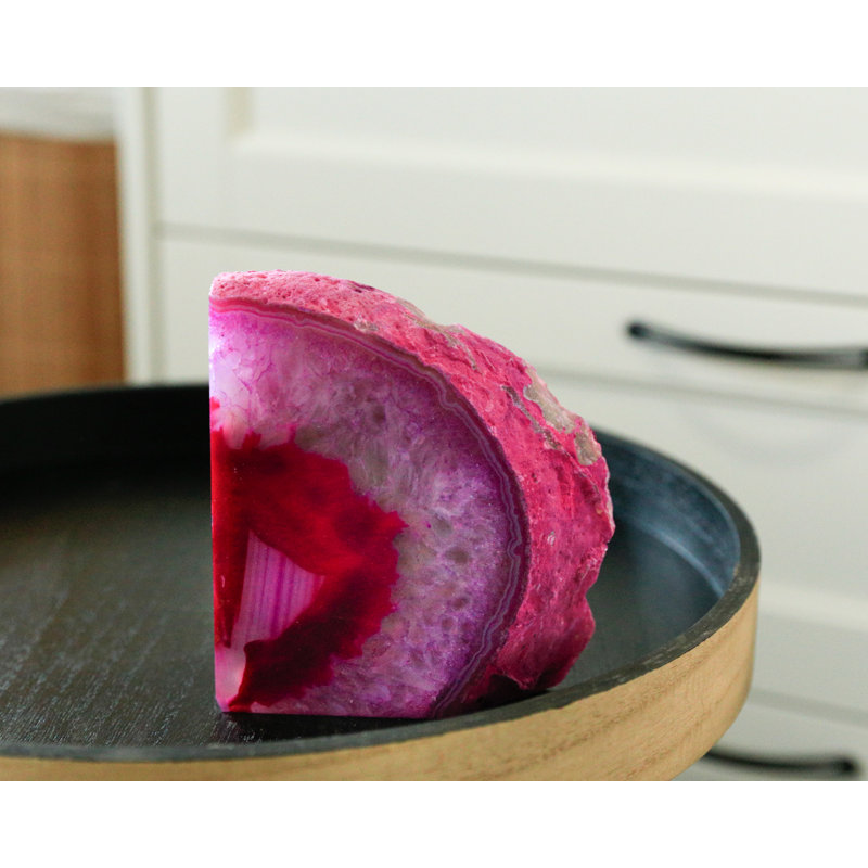 Serre-livres simples Eternity Agate |  Rose, H 7,5 po x l 5 po x P 4,5 po
