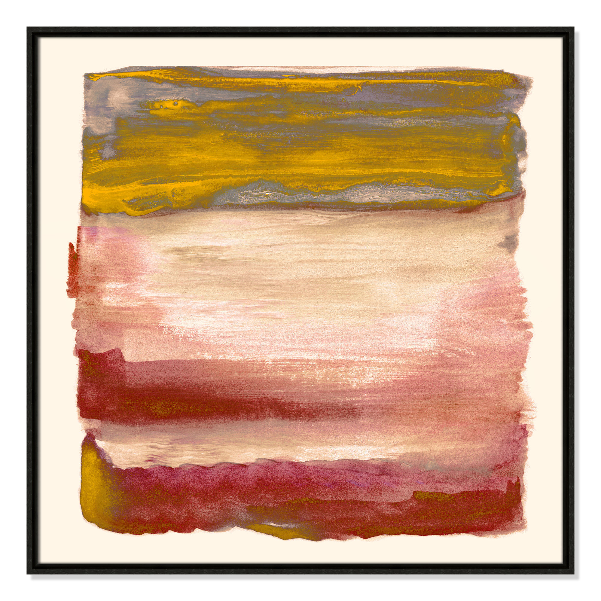 Yellow Sky I Print by Nan, 31.5" H x 31.5" W, Espresso