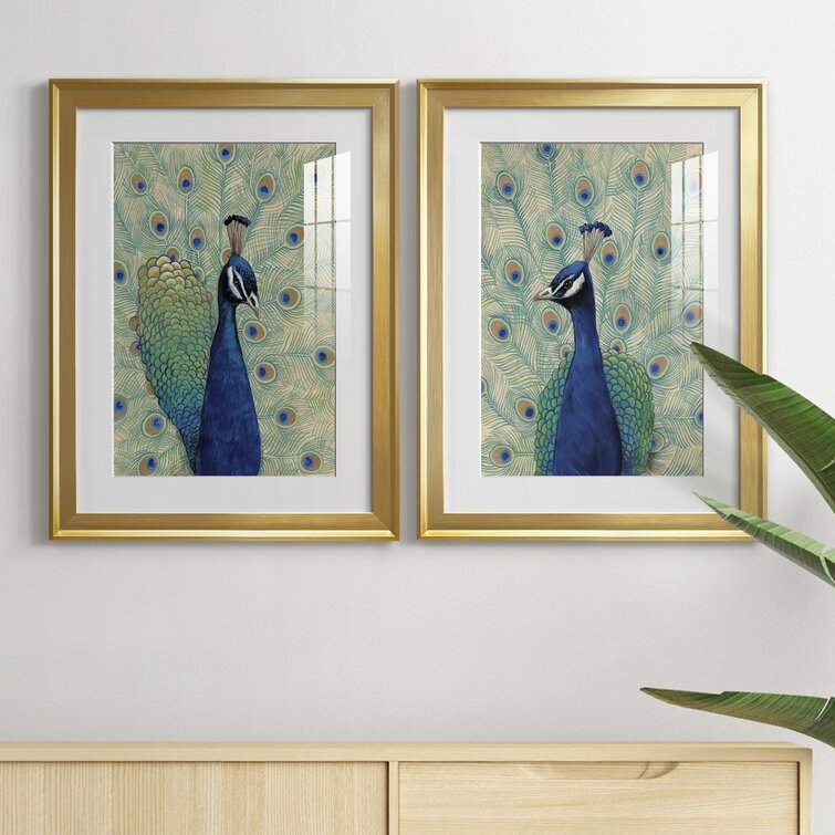 Blue Peacock I Premium Framed Print - Ready To Hang