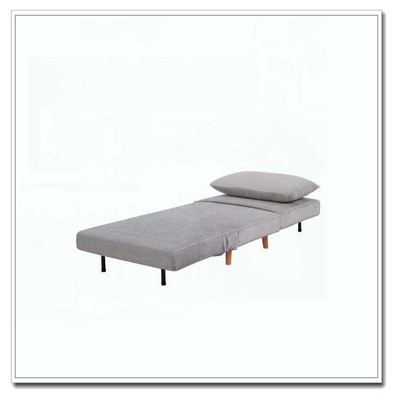 Upholstered Accent Chair Bed-Convertible Sleeper Sofa Chair, Light Gray