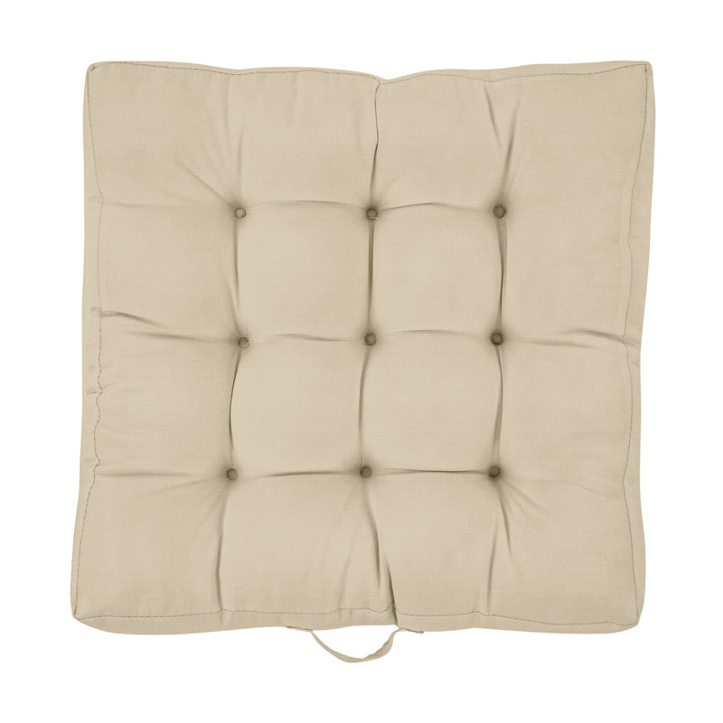 Sunbrella® Indoor/Outdoor Floor Pillow, Antique Beige, 24" H x 24"W