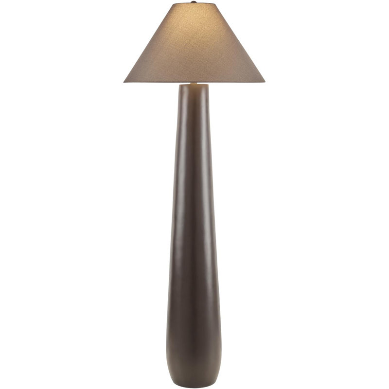 Lampe sur pied Rabayda, Marron foncé