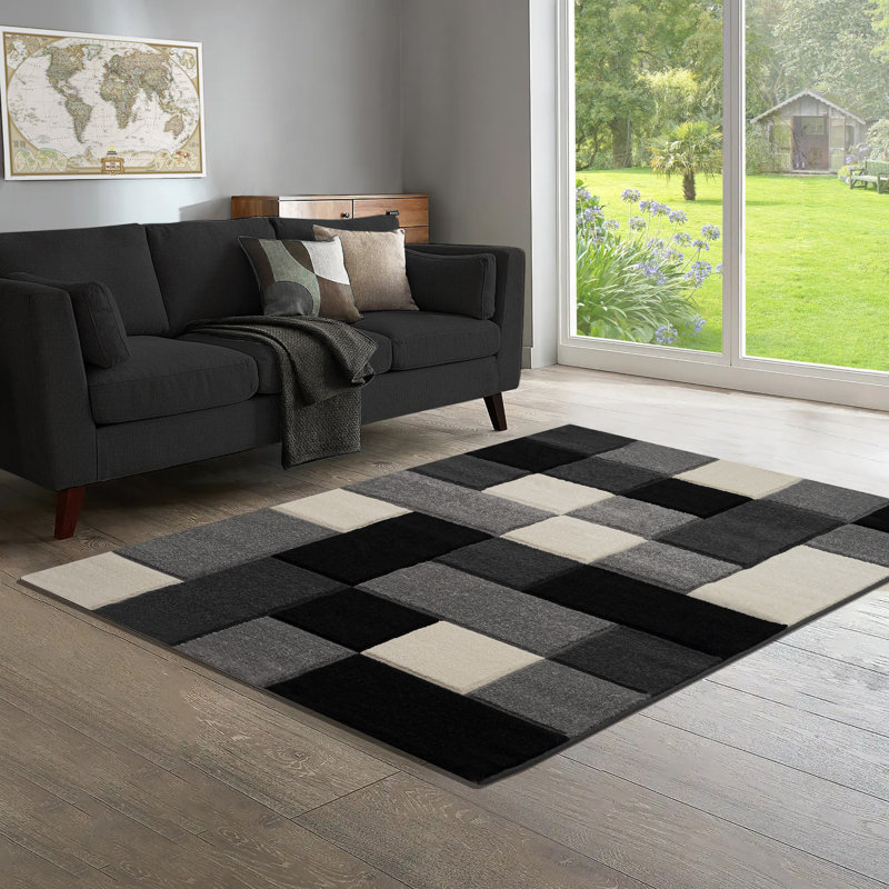 Hizer Geometric Hand Woven Area Rug, Rectangle 120 x 170cm