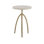 Desert Gold 16" Wide 24" High Amalfi Cream Quartz Top Desert Gold Finish Accent Table