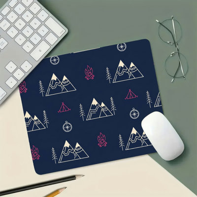 11.81×27.56inch Camp Layout Diatom Mud Mouse Pad Hard Desk Mat with Non-Slip Base ,Fast Drying Washable Premium Mousepad for Gaming and Office