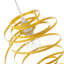 Contemporary Gloss Metal Double Ribbon Spiral Swirl Ceiling Pendant