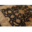 Tapis noir / brun / beige en laine noué à la main de conception unique 7 pi 11 po x 10 pi