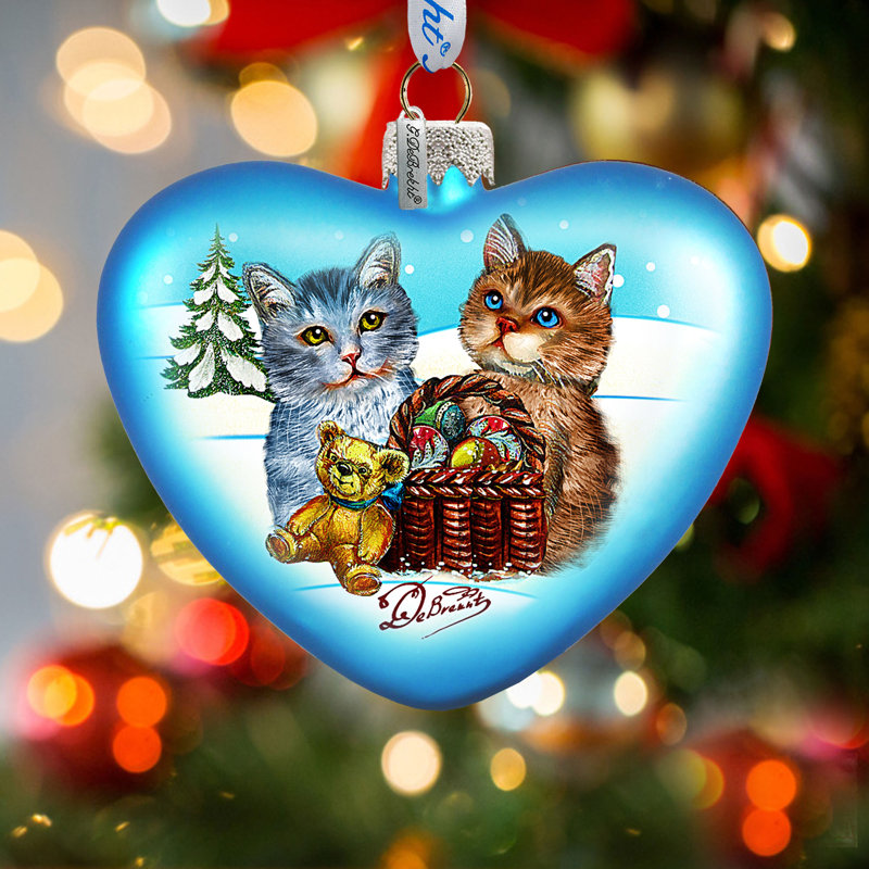 Holiday 3.5'' Handmade Glass Holiday Shaped Ornament