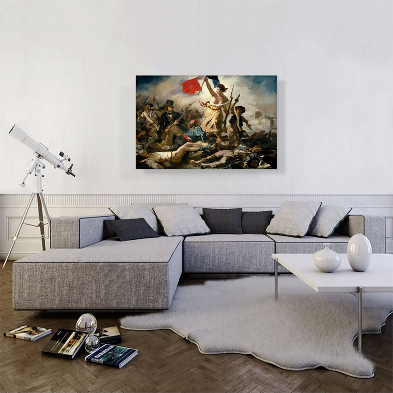 Liberté guidant les gens - Impression, H 26 po x l 40 po x 1,5 po