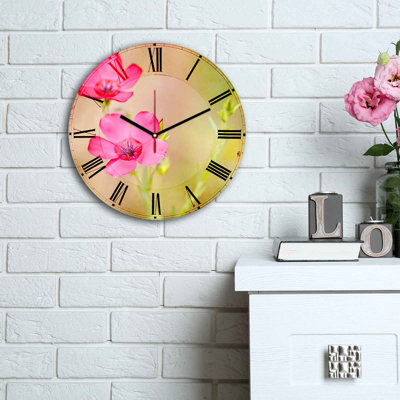 Horloge murale élégante Elegant, 11,8 pouces de diamètre | 100% panneau de fibres à densité moyenne avec une épaisseur de 0,2 pouce | Design élégant pour la maison ou le bureau | La montre moderne ajoute de la sophistication à n'importe quel espa