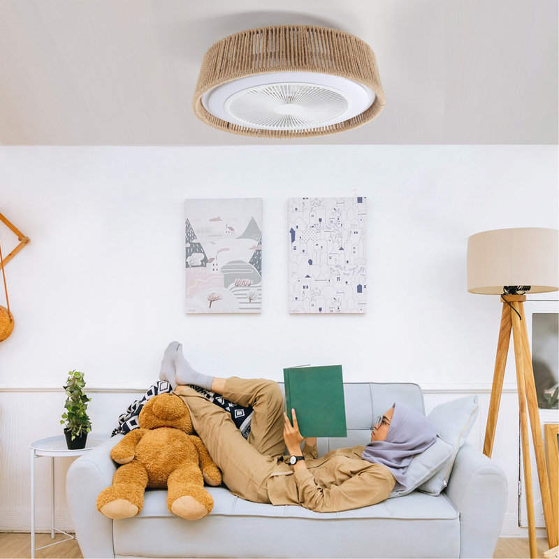 Ventilateur de plafond tressé 21 po Bohemian