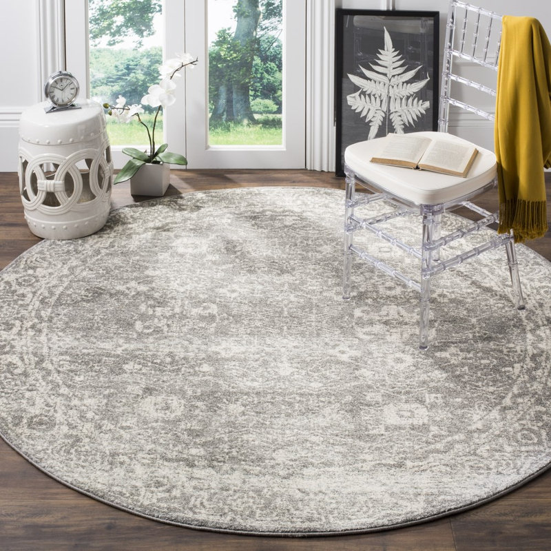 Paschke Performance Oriental Rug, Round 6'7"