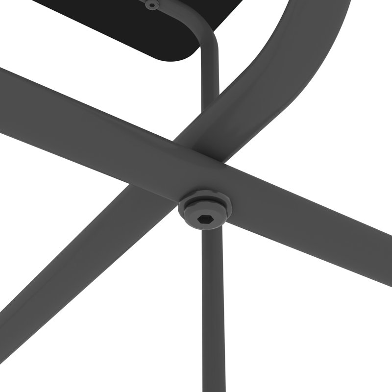 Table d'appoint moderne en verre trempé, Noir
