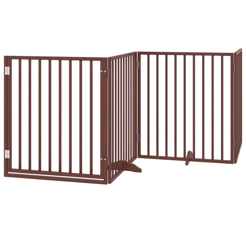 Rilea Solid Wood Dog House Door, 90cm H x 480cm W x 2cm D, Brown