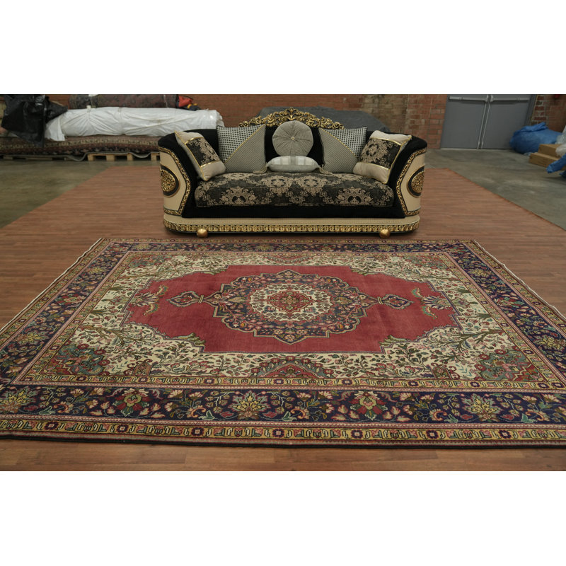 Tapis traditionnel rouge élégant 8 x 11