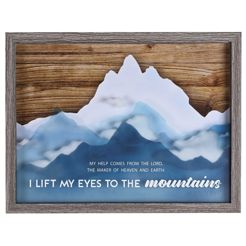 Art mural encadré I Lift My Eyes 16 x 12