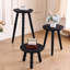 Table d'appoint ronde en bois massif | Petite table de chevet polyvalente pour chambre à coucher | Grand support à plante d'intérieur | Disponible en 3 hauteurs-1248028856