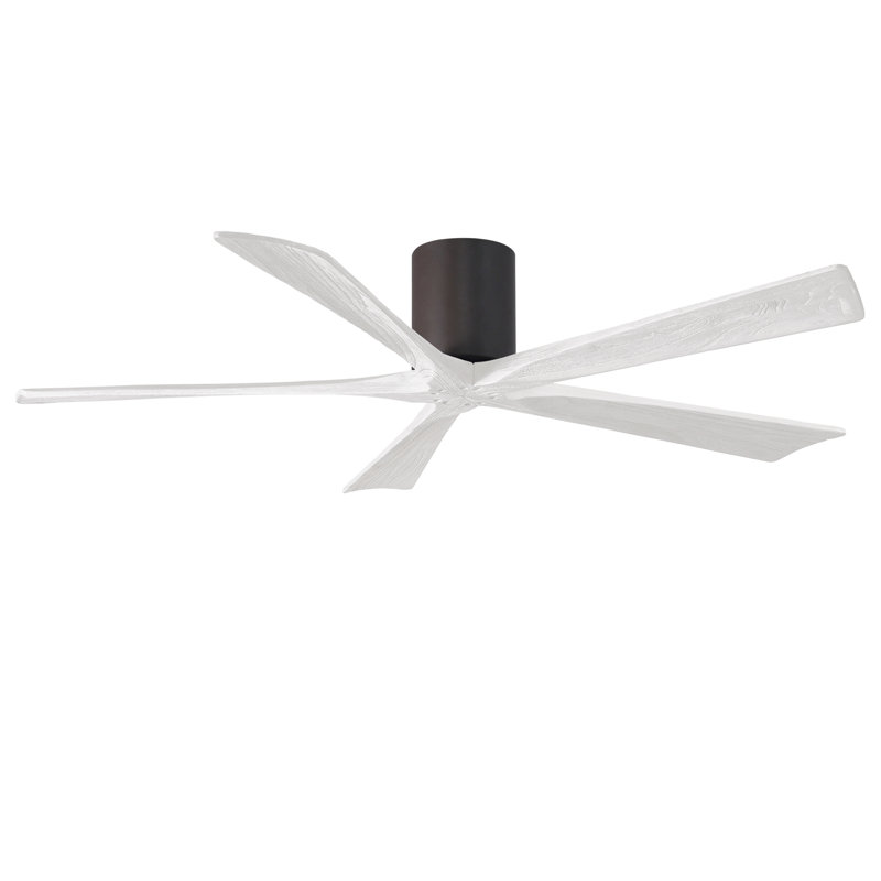 Ventilateur à pales encastré 5 pales Irene, Bronze texturé, Blanc mat, Finition du boîtier du ventilateur