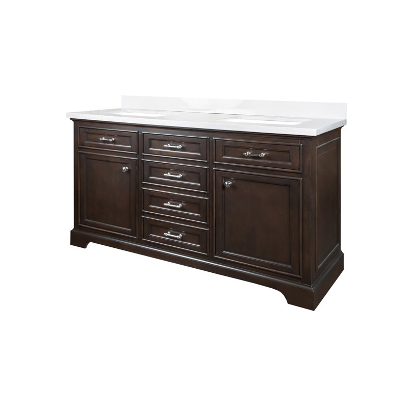 Ensemble de meuble-lavabo double 61 po Harkness, Blanc neige