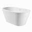 Baignoire autoportante de 60 po en acrylique, baignoire autoportante ovale avec drain chromé Toe-Tap et trop-plein à fente classique, certifié Cupc, blanc brillant 25A02-60