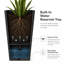 Valencia 10.5"x24"H Square Planter with Water Tray-105503932