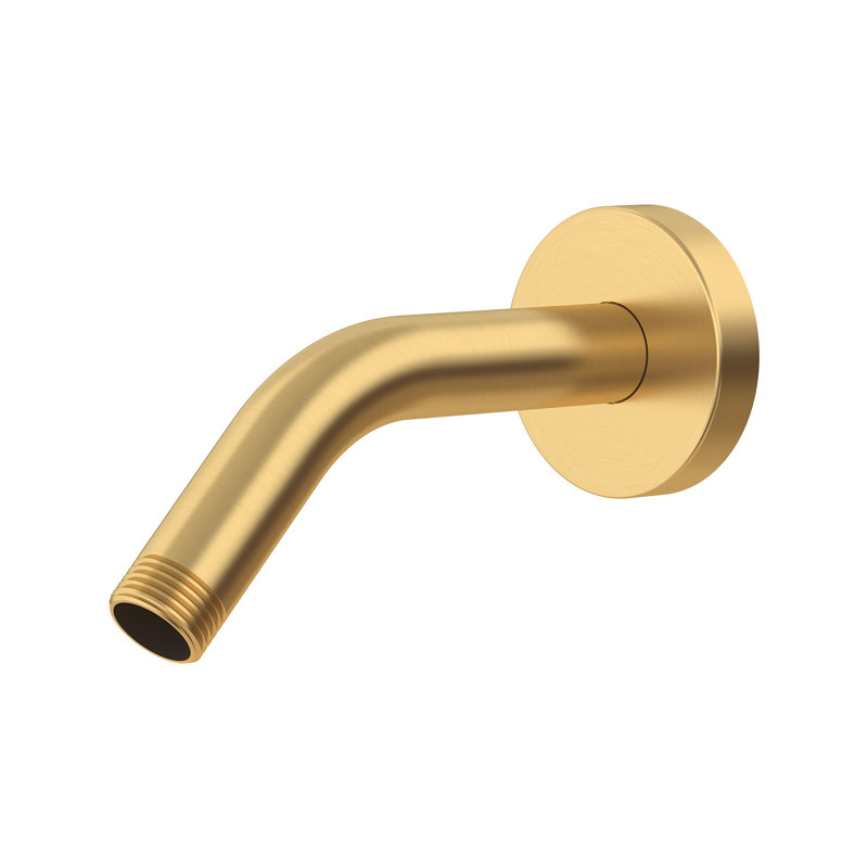 Gold Brushed Modern Wall-Mounted Shower Arm