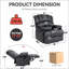Fauteuils inclinables pour le salon, grand fauteuil inclinable manuel | Tissu | Gris anthracite
