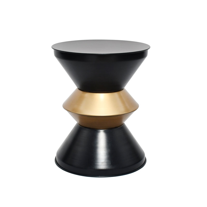 Table Damru, Noir et or