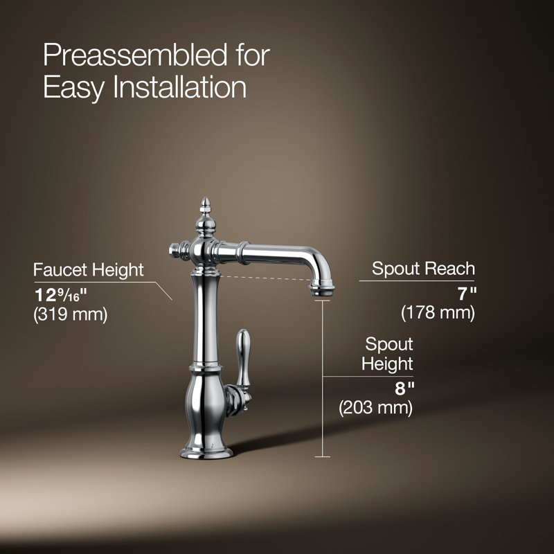 Artifacts® Bar Faucet, Polished Chrome