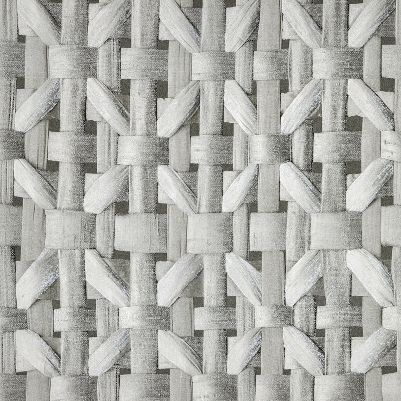 Chelchowska Pepper Collection Shimmer Finish Octogonal Honeycomb Seta 10.05m x 53cm Wallpaper Roll, Grey