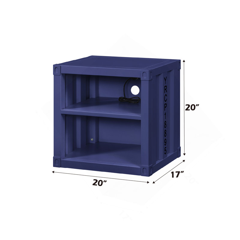 Table de chevet Cargo, Bleu
