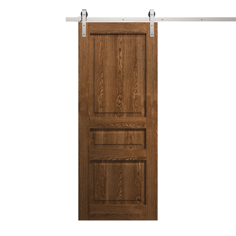 Porte de grange moderne | Ego 5012 | Ensemble de quincaillerie lourde Silver Rail Track | Portes intérieures solides