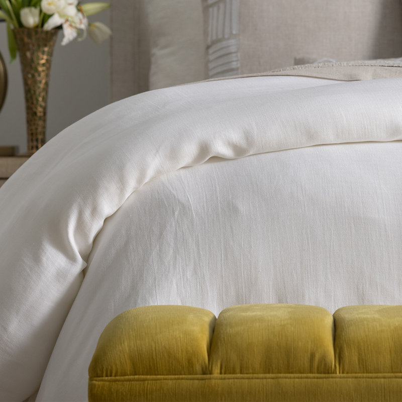 Rain Duvet Cover, King, White