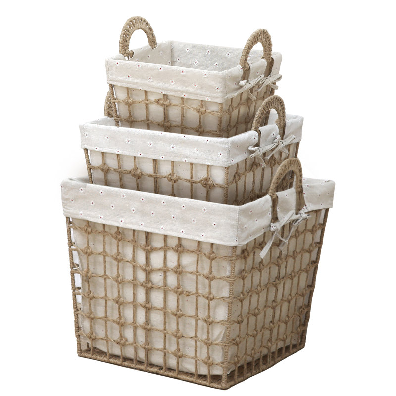 Hand Woven Laundry Hamper with Handles