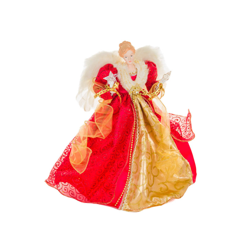 15'' Handmade Fabric Religious & Spiritual Lighted Tree Topper