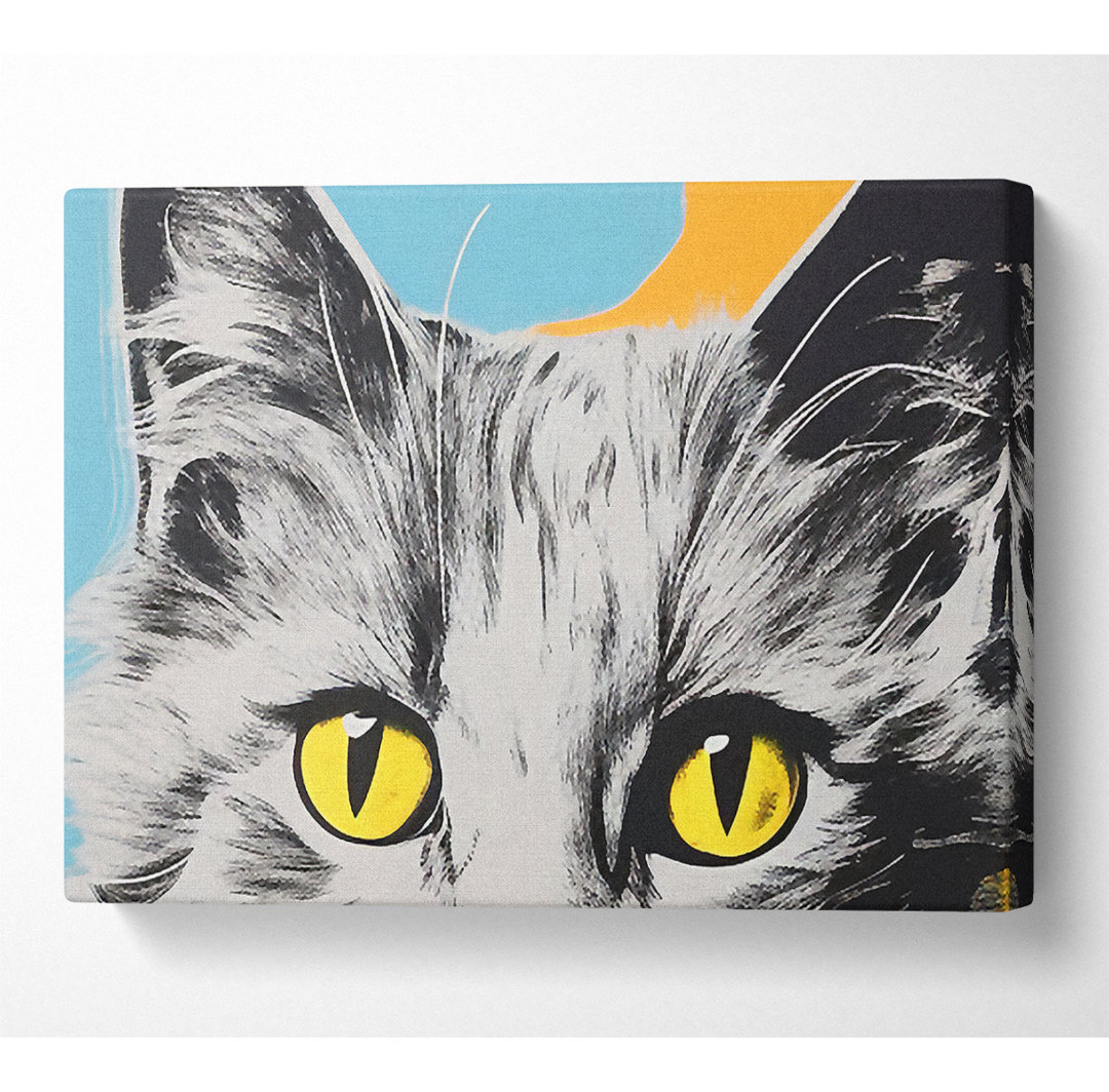 Cat Punk - Kunstdrucke auf Leinwand - Wrapped Canvas