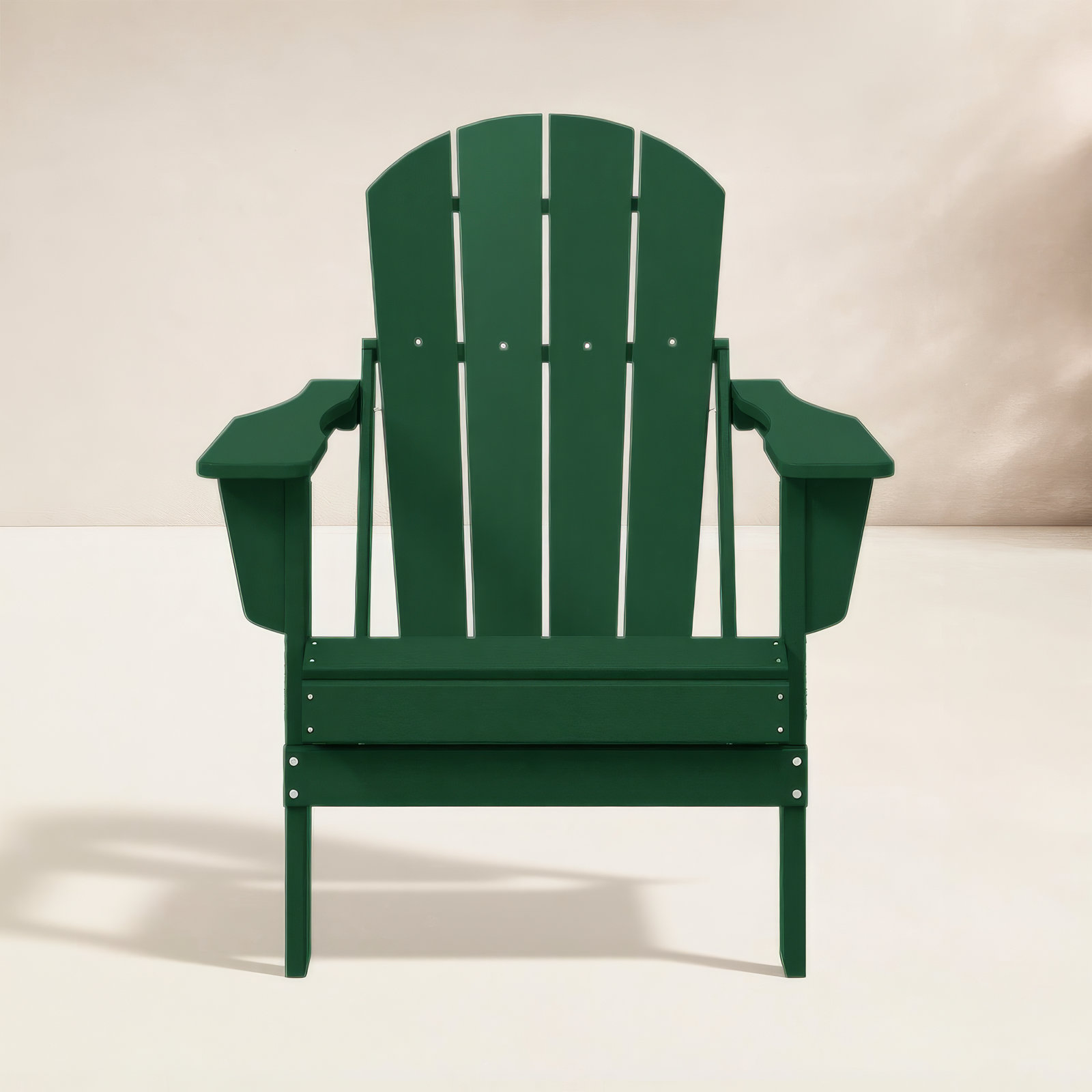 Laguna Foldable Outdoor Adirondack Set, Dark Green