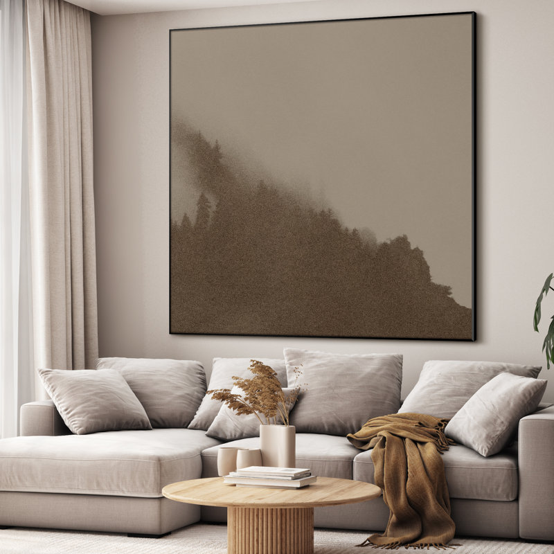 Très grand décor de forêt minimaliste brumeux minimaliste inspiré de la nature (assemblage requis), H 36 po x l 36 po
