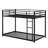 Metal Low Bunk Bed With Ladder-962980354
